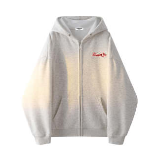 HUANQIU Sweatshirts Unisex Hooded Thickened Cardigan