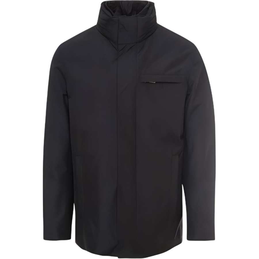 PRADA PRADA Jackets Men's Black Stand Collar Moderate Other