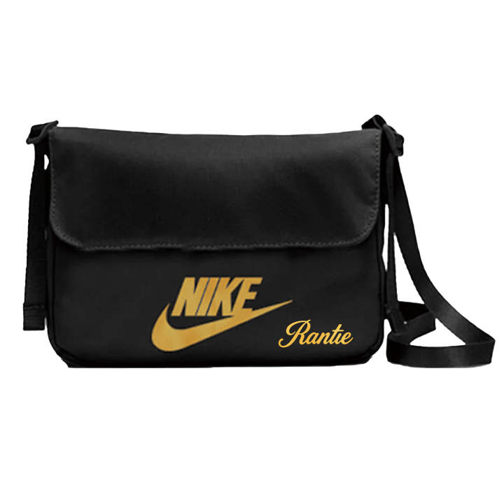 Nike Nike Fabric Black Shimmer Shoulder Bag Regular Unisex Black
