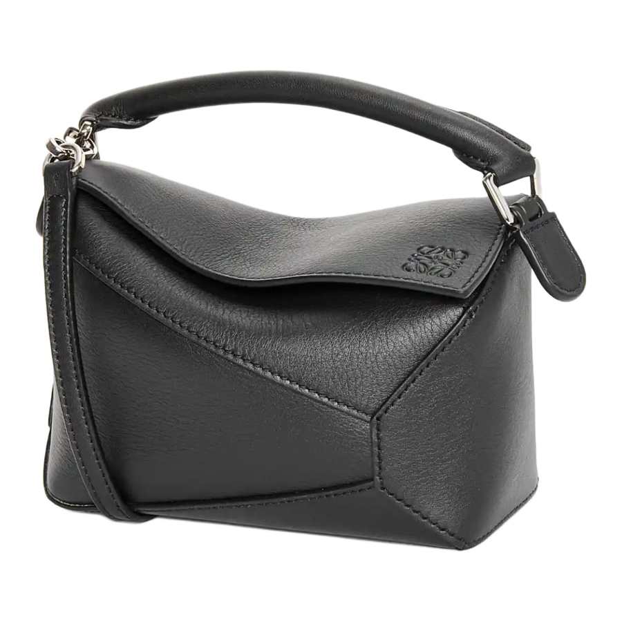 LOEWE Puzzle Cow Leather Handbag Mini Women's Black