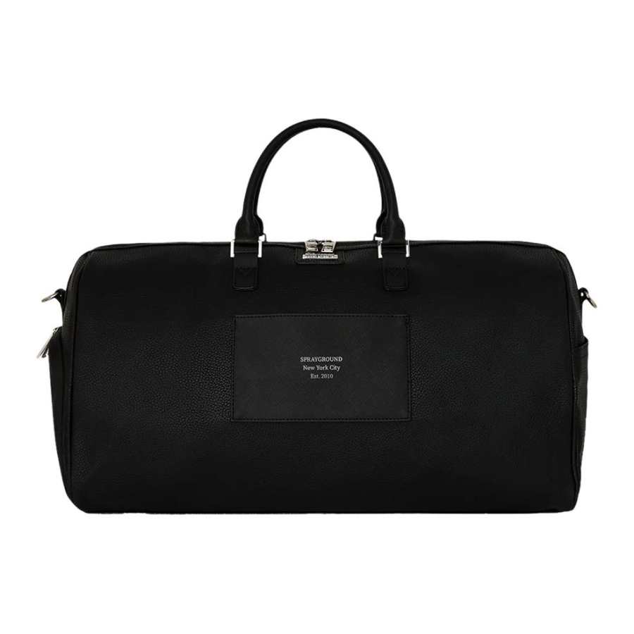 SPRAYGROUND 34L Metal Zippers Accessories Travel Bag Unisex Black