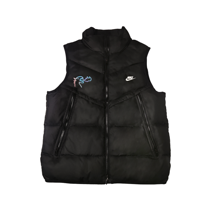Nike Nike Alpha Down Vests Unisex Black Stand Collar Lightweight Other