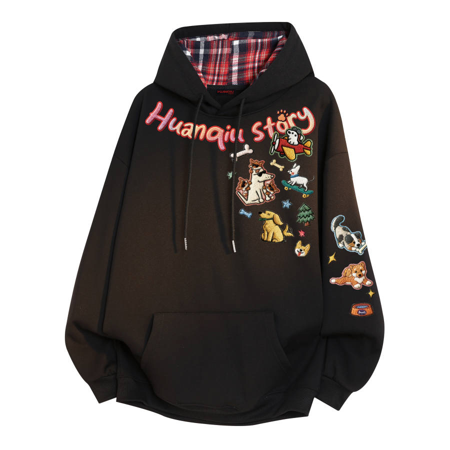 HUANQIU Sweatshirts Unisex Hooded Moderate Regular