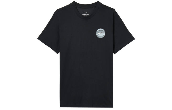 Nike Nike T Shirts Men's Black Crew Neck Moderate Straight Fit