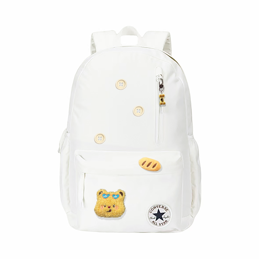 Converse Converse Polyester Embroidery Applique Craft Backpack Medium Unisex Ecru