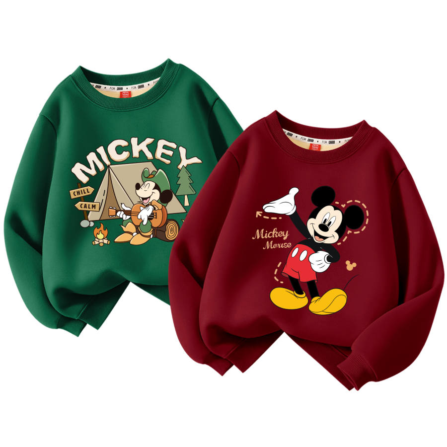 Disney Kids Sweatshirts Crew Neck Thickened