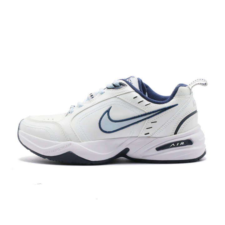 Nike Nike Air Monarch 4 White Navy Minimalist Style Blue White Abrasion Resistant Low top Chunky Sneakers Unisex White