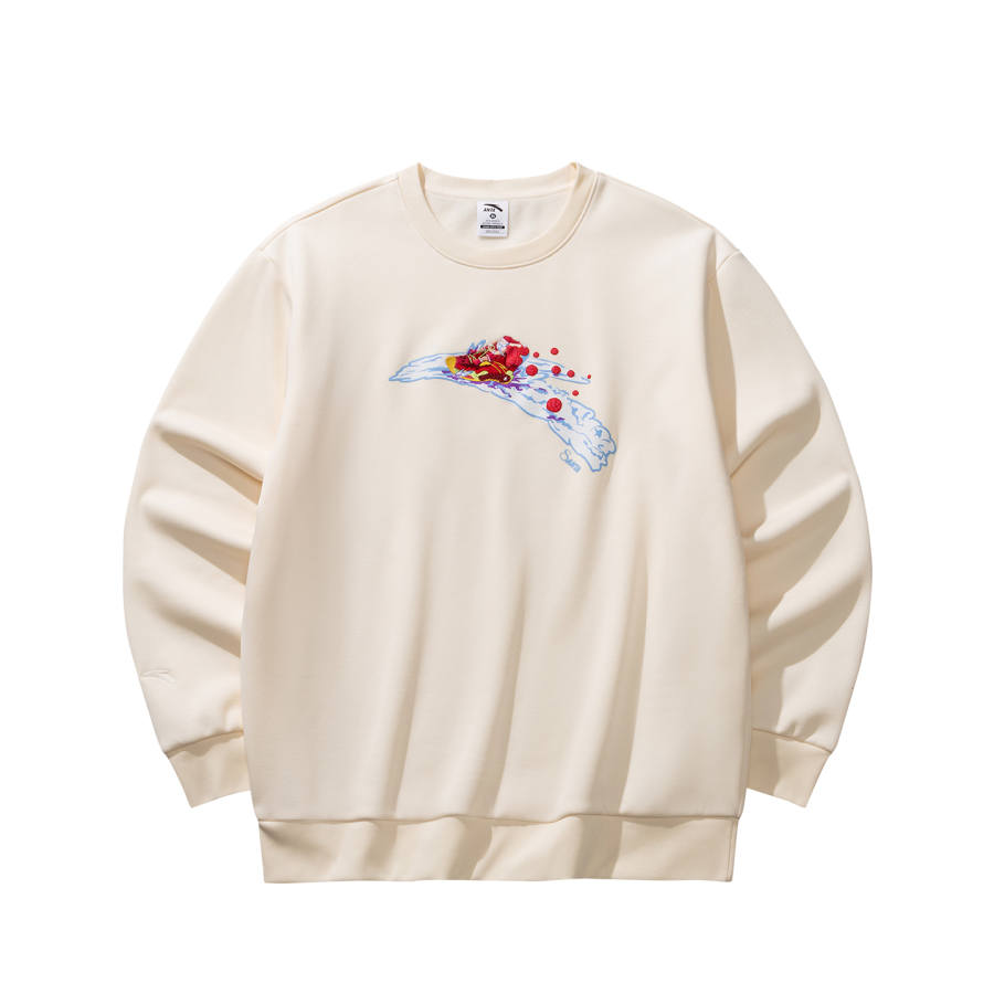 ANTA Sweatshirts Unisex Vanilla Ecru 4 Crew Neck Moderate