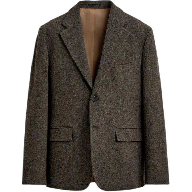 ZARA Business Suits Men's Multicolor Suit Collar Moderate Business Suit