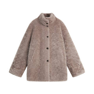ELLE Velvet Jackets Women's Coffee Stand Collar Moderate