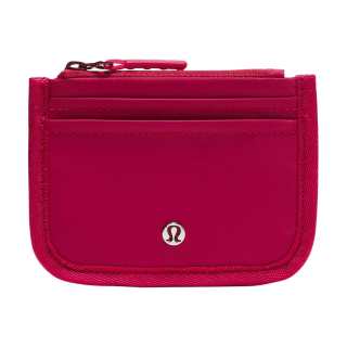 Lululemon True Identity Nylon Polyester Card Holder Women's Berry Rum Red
