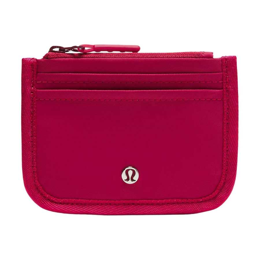 Lululemon True Identity Nylon Polyester Card Holder Women's Berry Rum Red
