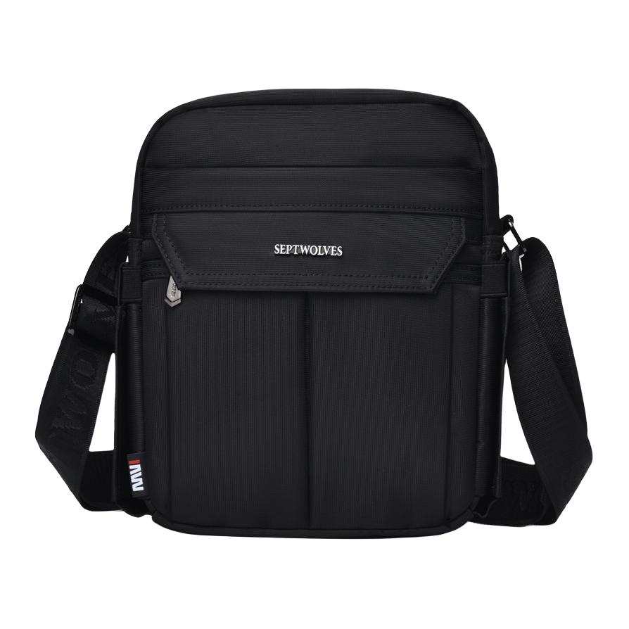 SEPTWOLVES SEPTWOLVES Fabric Shoulder Bag Men's Black