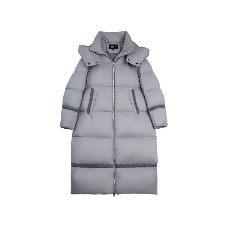 ELLE ELLE Down Jackets Women's Medium Gray Thickened Puffer Jacket