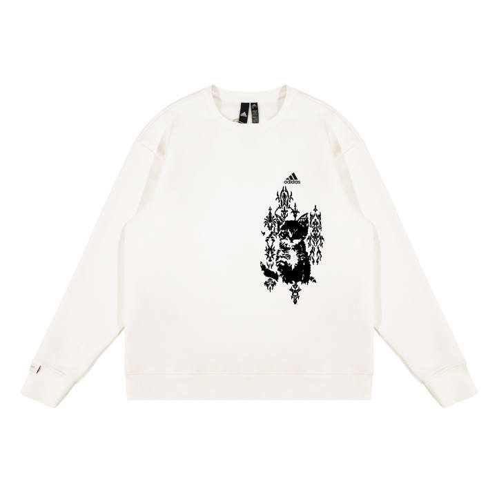 Adidas Adidas Sweatshirts Unisex White Crew Neck Moderate Regular