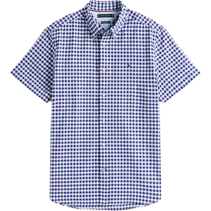 Tommy Hilfiger Shirts Men's Marine Blue Lapel Moderate