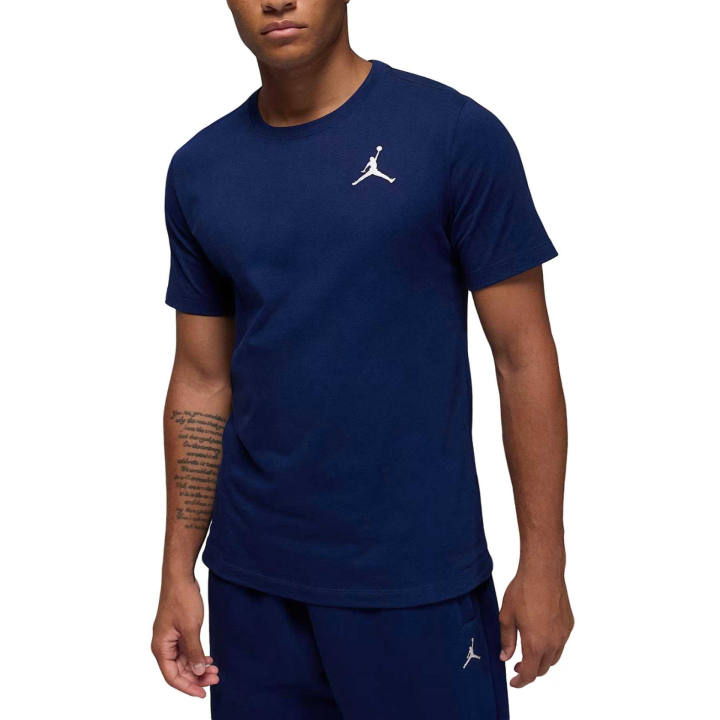 Jordan Jordan T Shirts Men's Blue Void/White Crew Neck Moderate