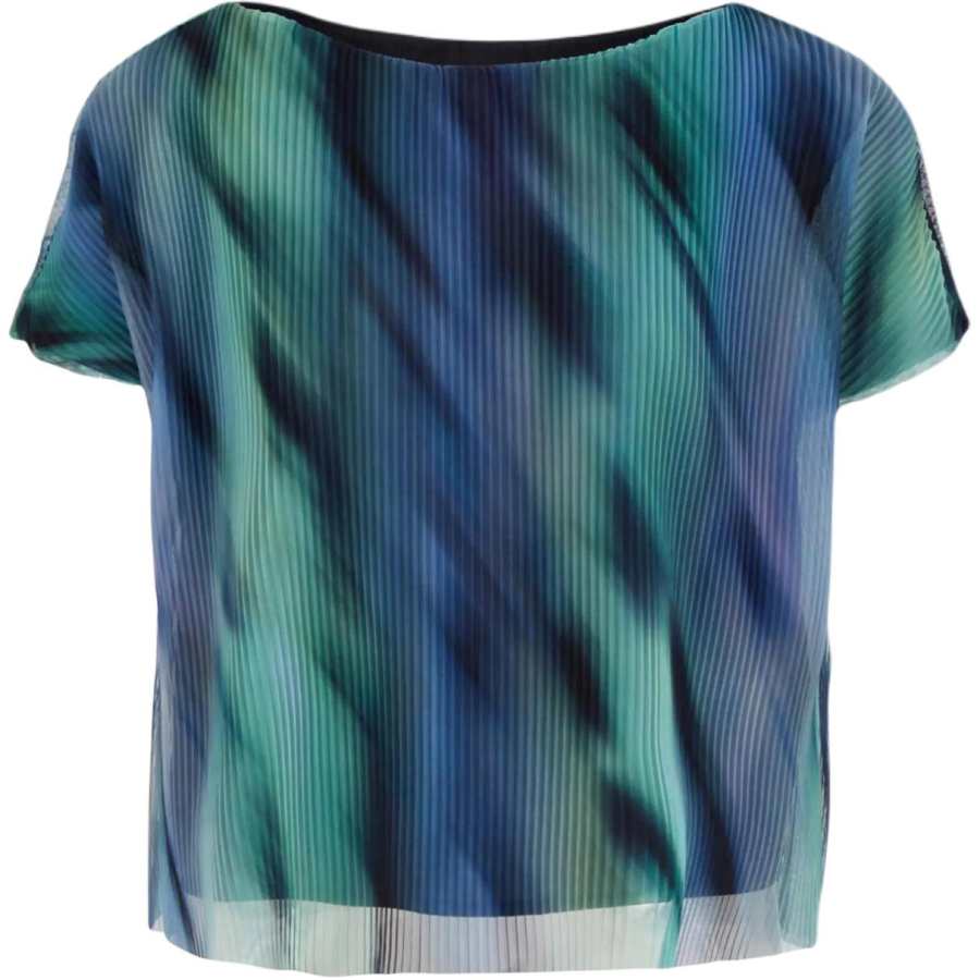 Armani Exchange graphic-print pleated T-shirt