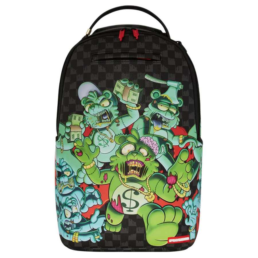 SPRAYGROUND SPRAYGROUND Artificial Leather Backpack Men's Black & Green