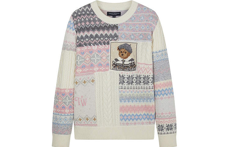 Teenie Weenie Knitwear Women's Color Blocking Crew Neck Moderate
