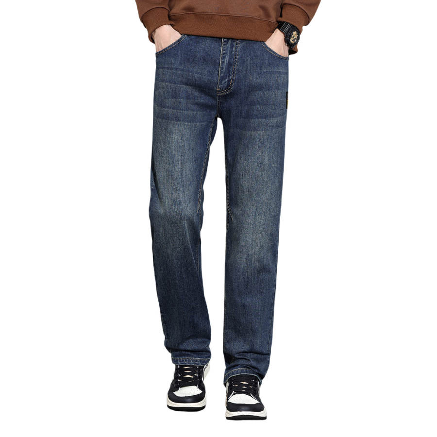 BALENO Jeans Men's Washed Color Moderate Straight Fit Pants