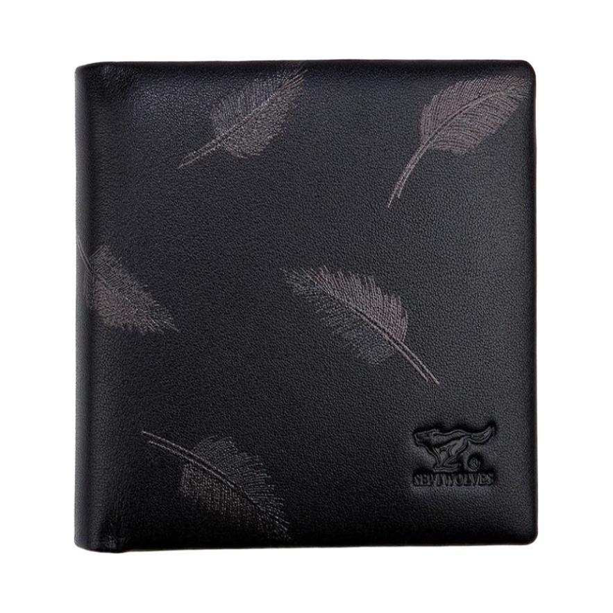 SEPTWOLVES SEPTWOLVES Cow Leather Wallet Men's Black