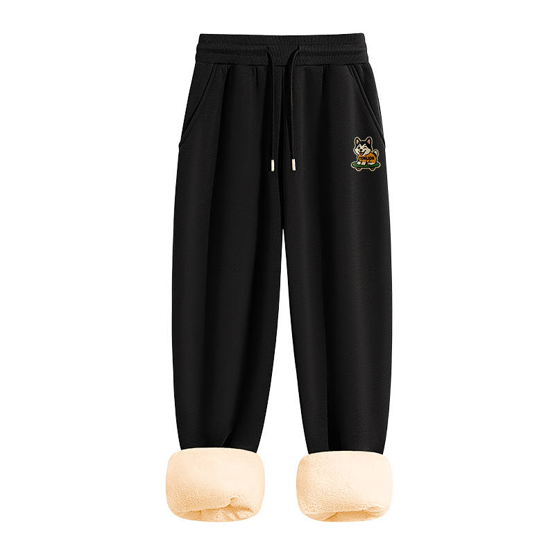 Tonlion Casual Pants Unisex Thickened And Fleece Lined Sweatpants
