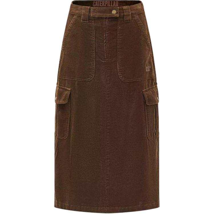 CAT Casual Long Skirts Women's Umber Moderate Mid Length A Line Skirt