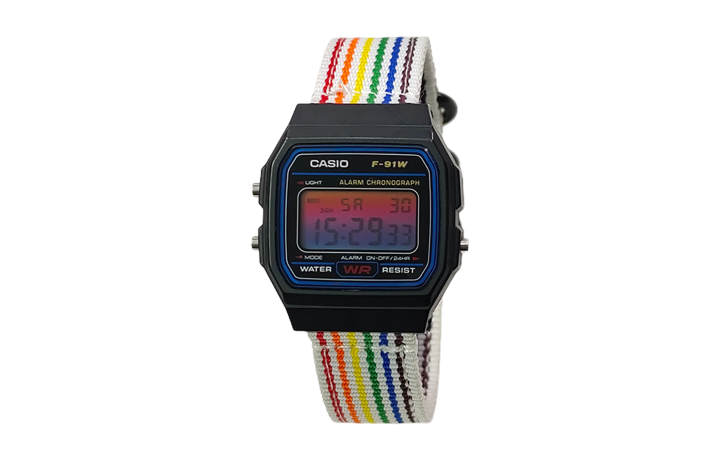 CASIO CASIO Custom Collection Quartz Movement Nylon Strap Watch Men's Watches Black Dial