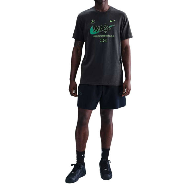 Nike Nike T Shirts Men's Anthracite Crew Neck Moderate