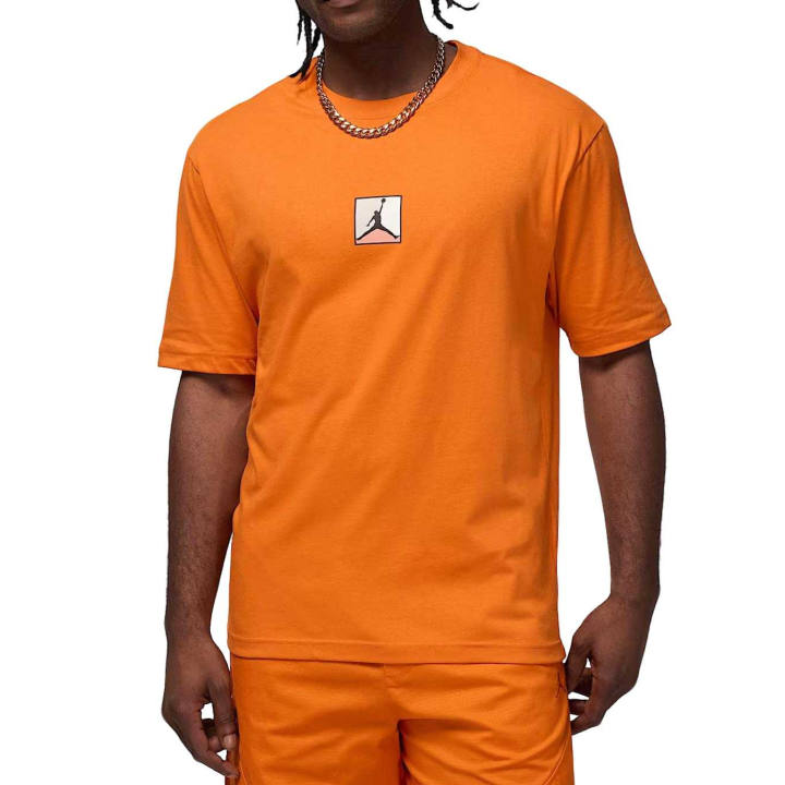 Jordan Jordan Brooklyn T Shirts Men's Yellow Crew Neck Moderate