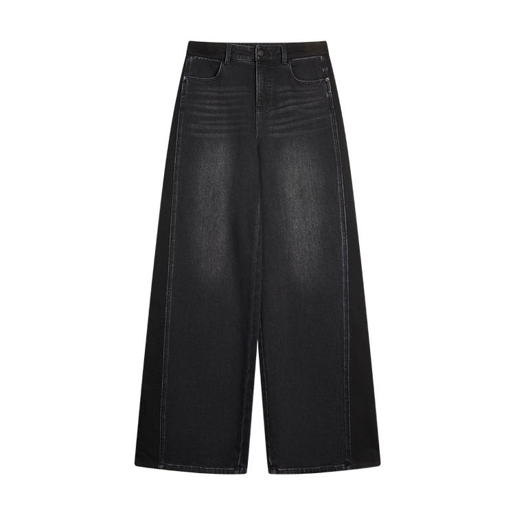 ELLE Jeans Women's Denim Black Moderate Wide Leg Pants