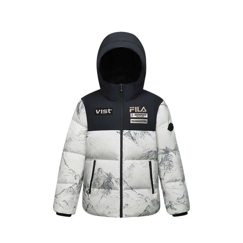 FILA KIDS Down Jackets Hooded Non Detachable Moderate Hooded Waterproof