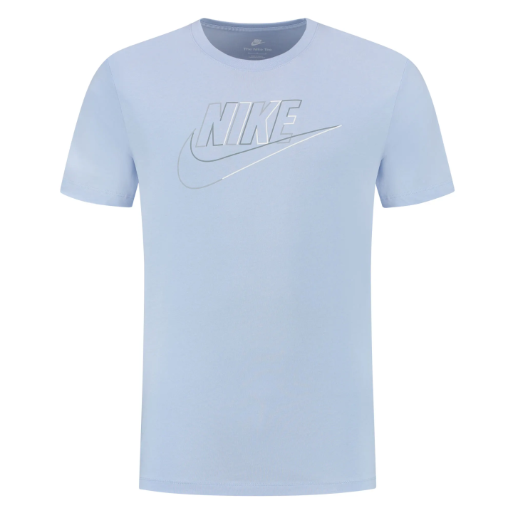 Nike Nike T Shirts Men's Sky Blue Crew Neck Moderate Straight Fit