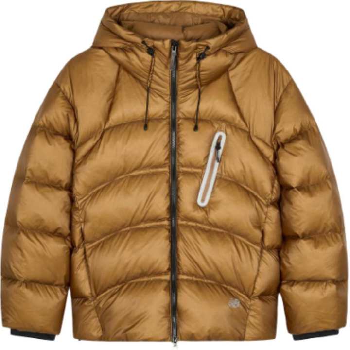 New Balance New Balance Down Jackets Unisex 32 Mustard Yellow Hooded Moderate