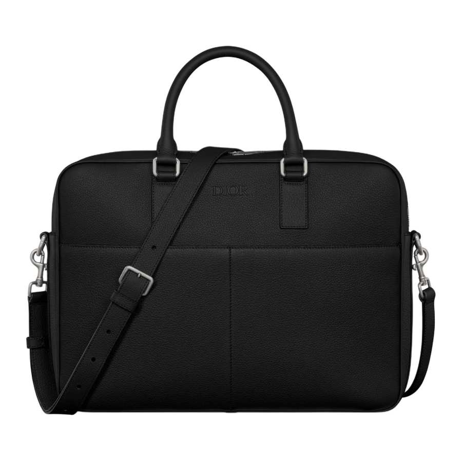 DIOR DIOR Cow Leather Briefcase Men's Black