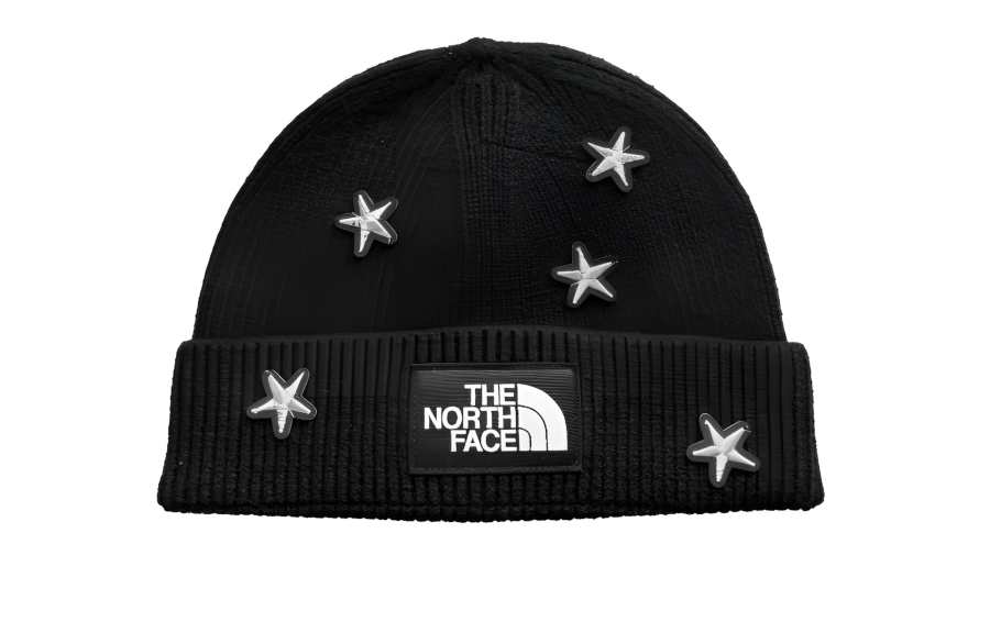 THE NORTH FACE Nylon Beanies Unisex Black White Silver