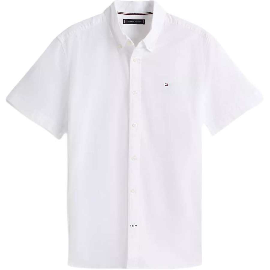 Tommy Hilfiger Shirts Men's Optical White Lapel Moderate
