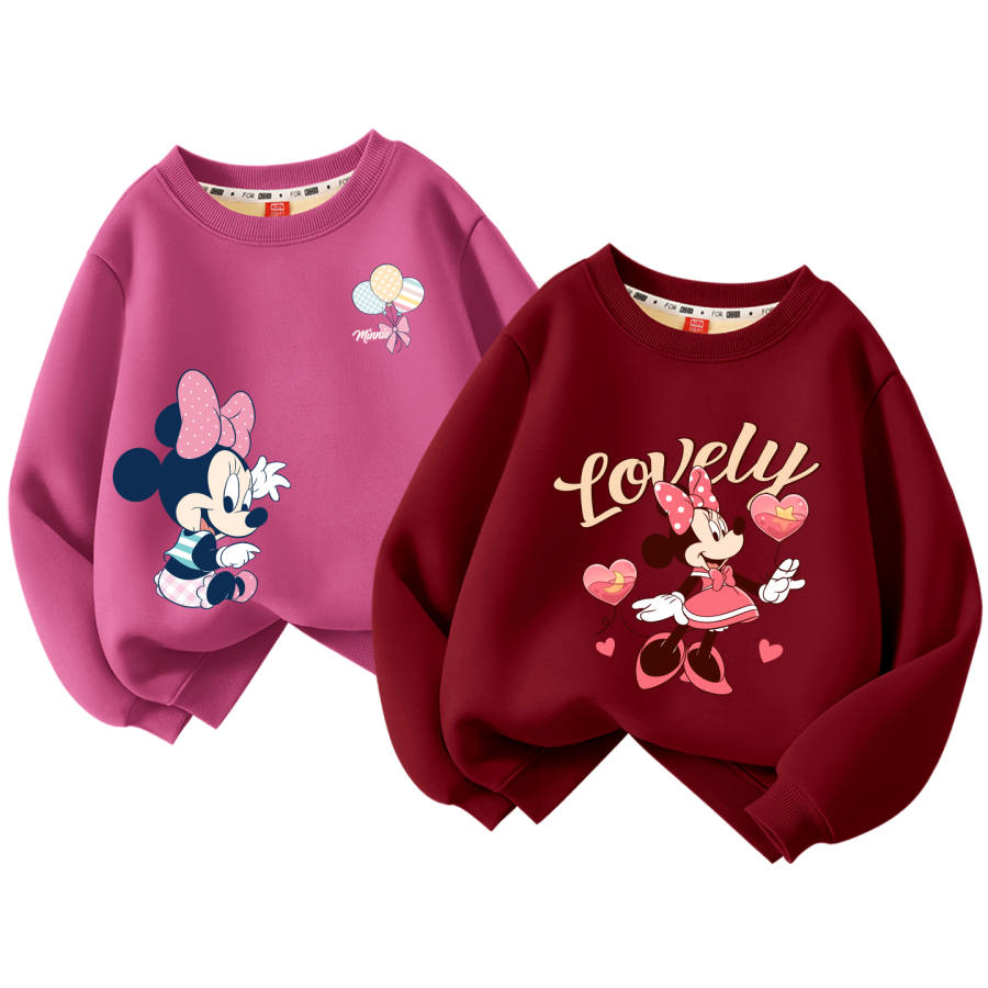 Disney Kids Sweatshirts Crew Neck Thickened