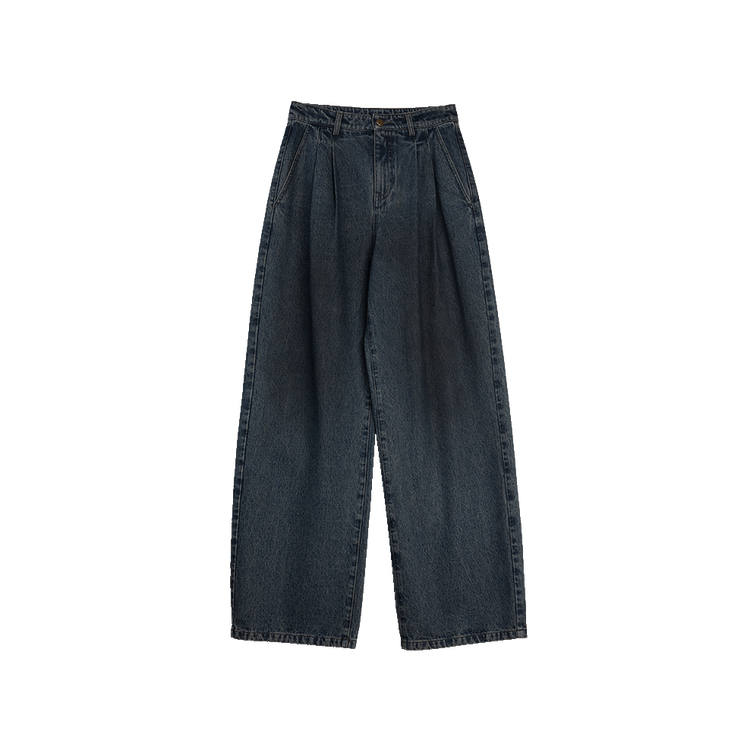 ELLE Jeans Women's Denim Blue Moderate Wide Leg Pants