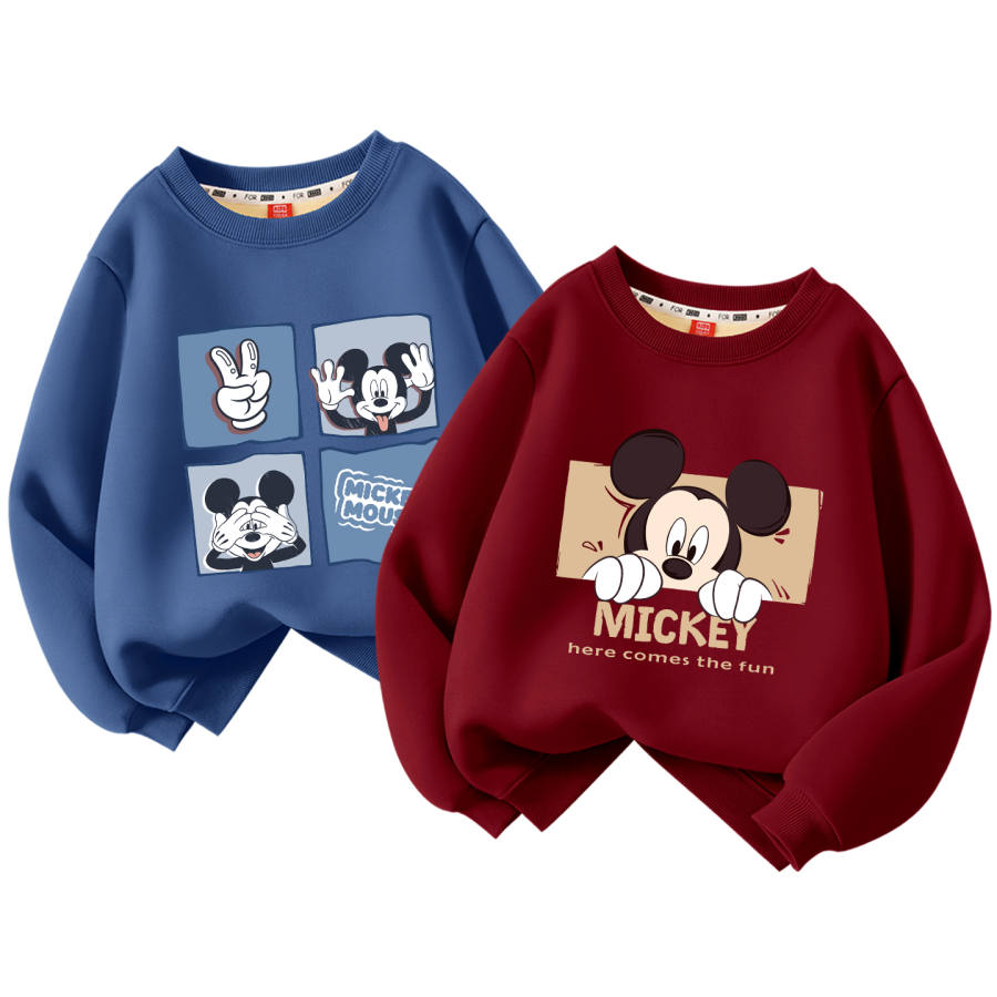 Disney Kids Sweatshirts Crew Neck Thickened