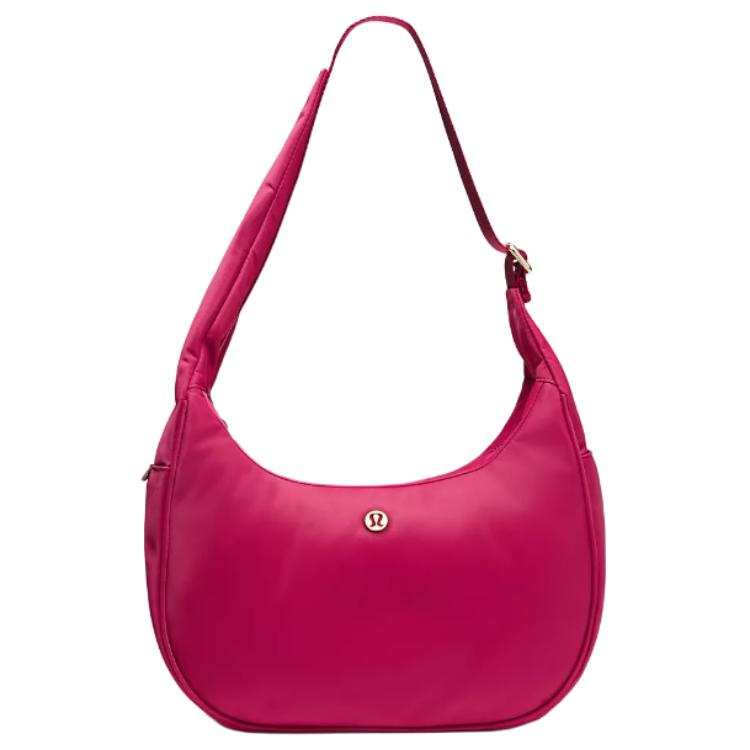 Lululemon City Essentials Nylon Polyester Shoulder Bag Women's Berry