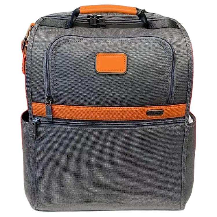 TUMI TUMI Polyester Backpack Regular Men's Silver Orange