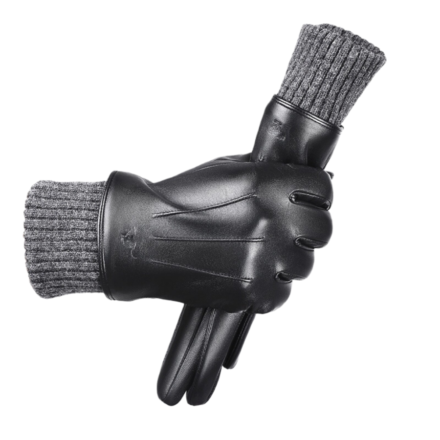 SEPTWOLVES Waterproof Wind Resistant Cold Resistant Thermal Fleece Lined QPL Sheepskin Gloves Men's