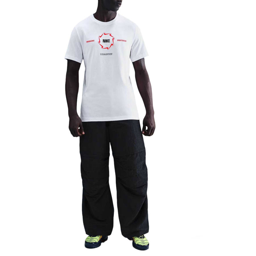Nike Nike Sportswear T Shirts Men's White/Black Crew Neck