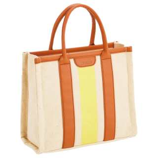 YONEX Cotton Handbag Mini Unisex White & Orange
