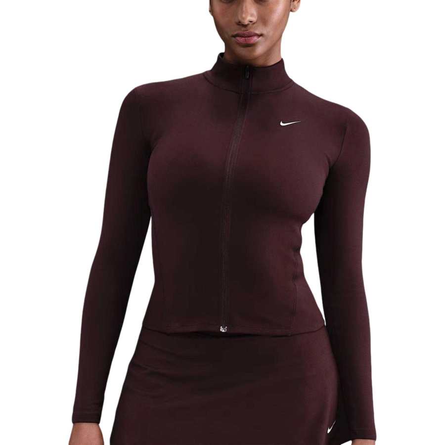 Nike Nike Dri Fit Jackets Women's Burgundy Red/White Stand Collar Moderate Other
