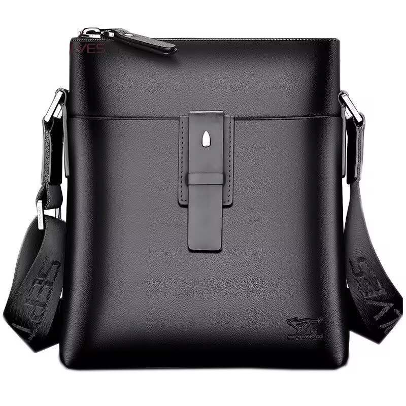 SEPTWOLVES SEPTWOLVES Cow Leather Shoulder Bag Regular Black
