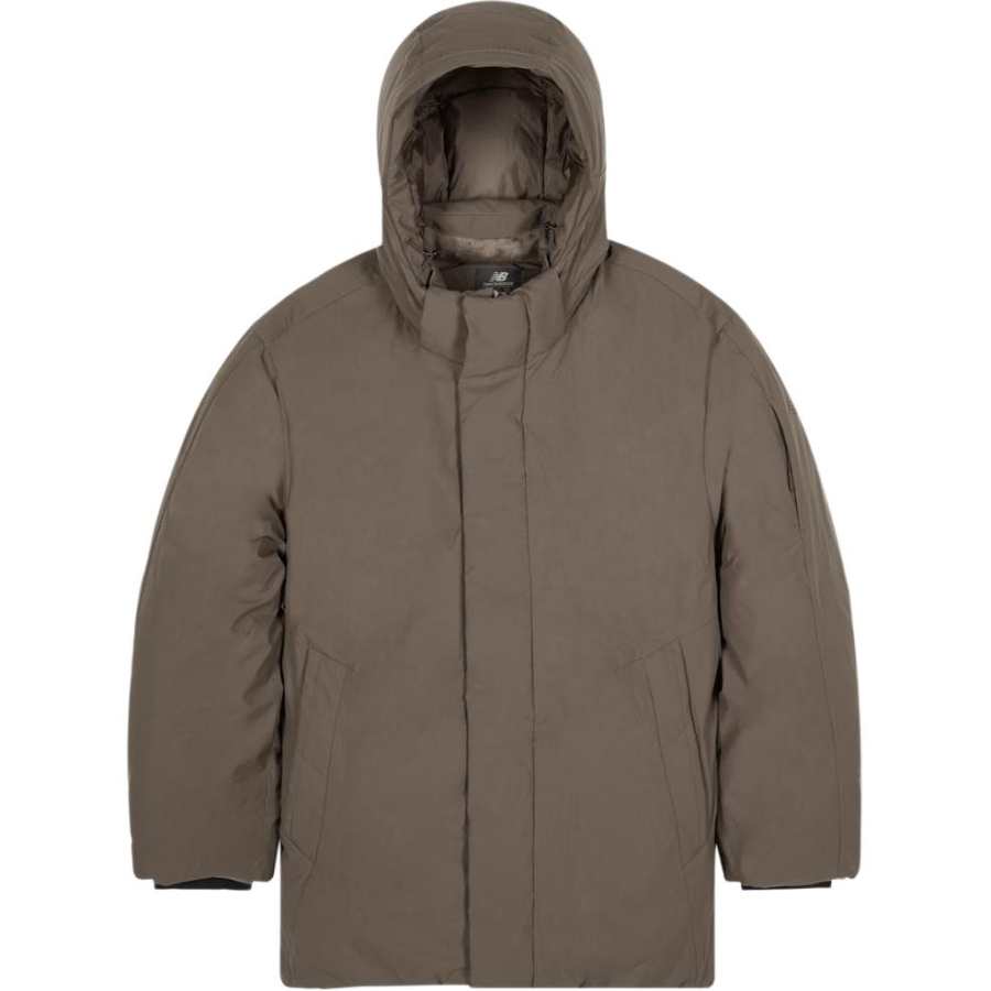 New Balance New Balance Down Jackets Men's Mocha Detachable Hood Moderate
