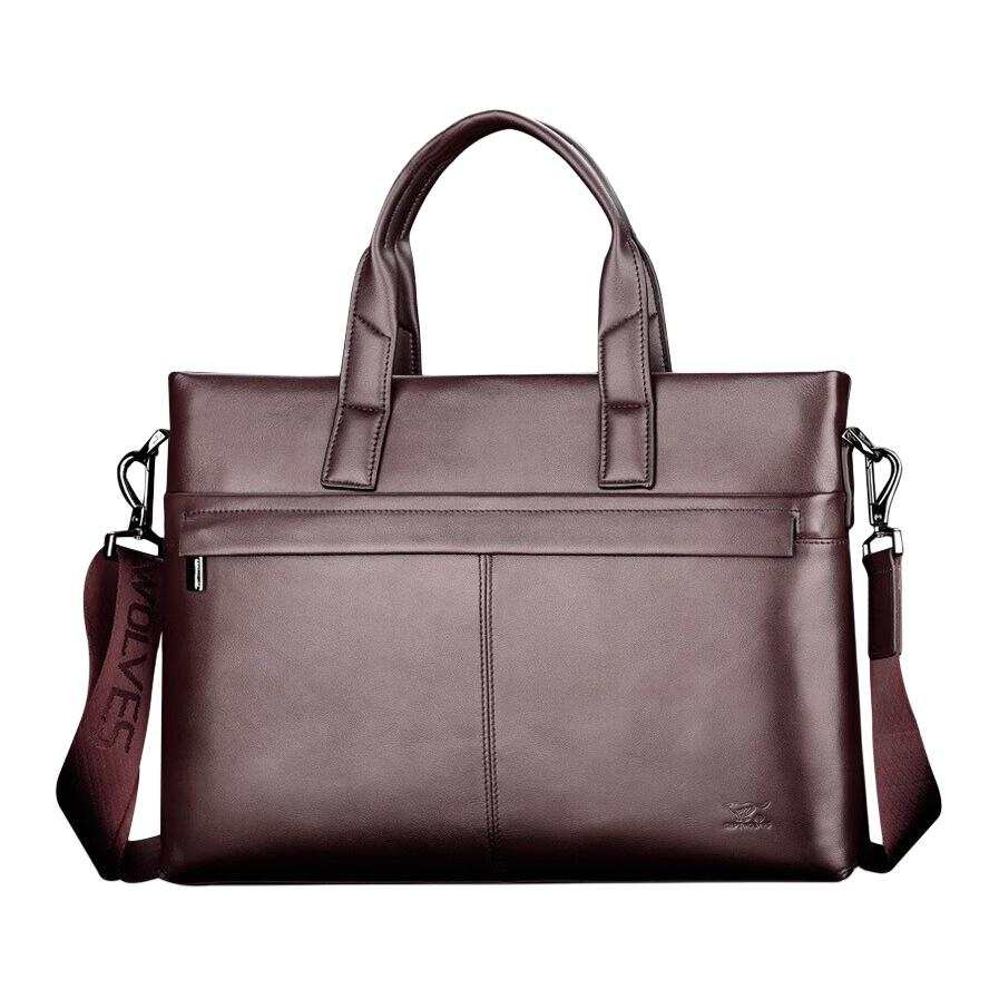 SEPTWOLVES SEPTWOLVES Cow Leather Briefcase Men's Multicolor